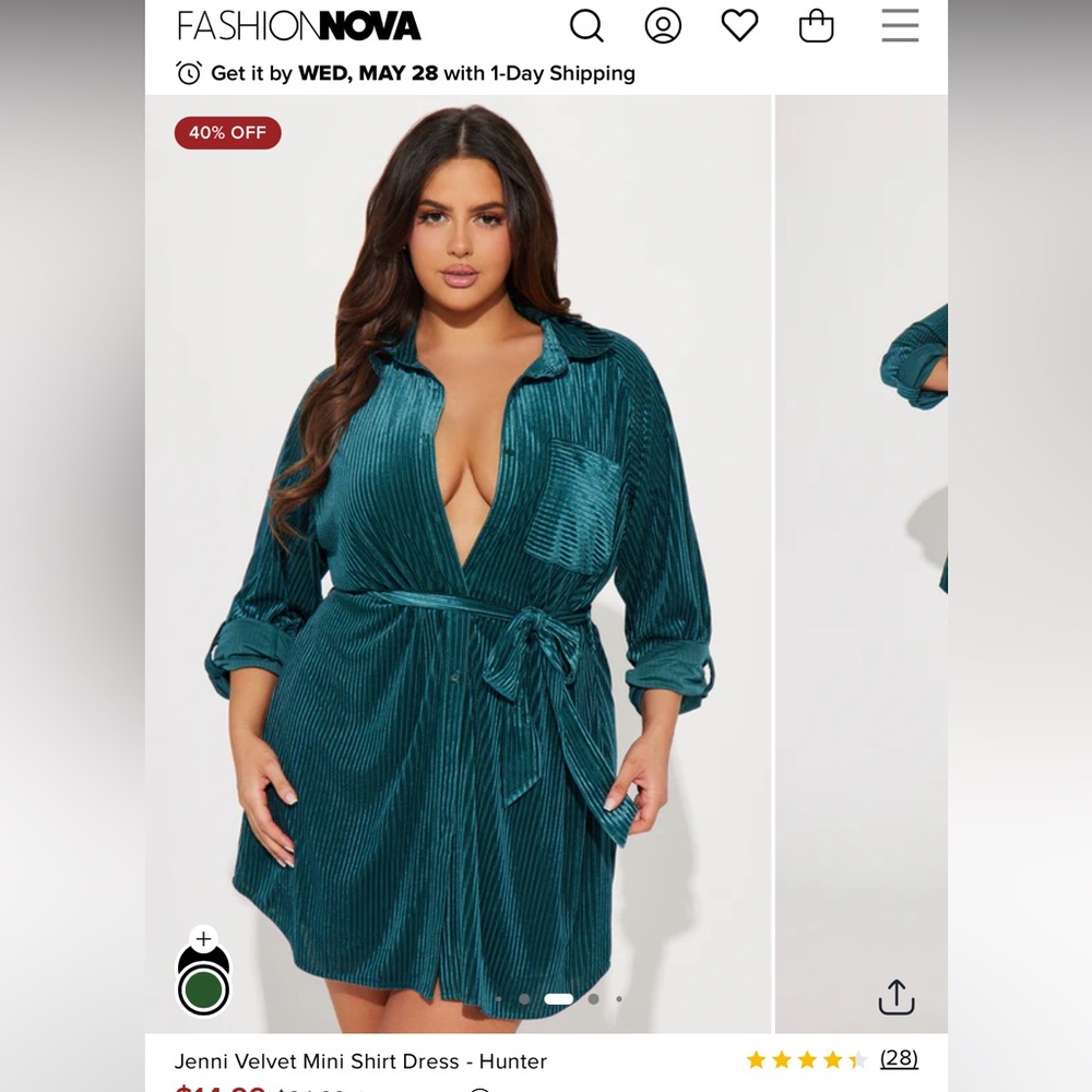 Hunter Teal Velvet Dress